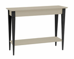 MIMO Konsolentisch 105x35cm Schwarze Beine Braun Beige