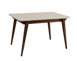 Table à manger extensible Envelope BOLD 120x80cm, Beige Brun, Noyer