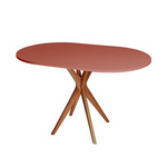 JUBI Racetrack Table Ovale 75x100cm Chêne Vieux Rose
