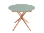 Table à Manger Ronde Extensible JUBI 90cm Vert Sauge