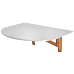 Table murale rabattable demi-ovale KLAPP 75×100 cm Gris Oerle Chêne