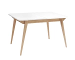 Table à manger extensible Envelope BOLD 120x80cm, blanc, frêne