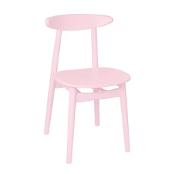 Chaise de Salle à Manger en Bois Massif BIJU Rose Poudré