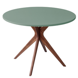 JUBI BOLD Table à Manger Ronde 110cm Chêne Vert Sauge