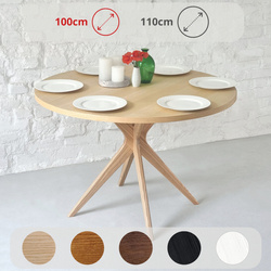 JUBI BOLD Table à Manger Ronde Frêne diamètre 100cm ou 110cm