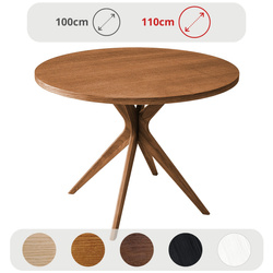 JUBI BOLD Table à Manger Ronde diamètre 100cm ou 110cm chêne