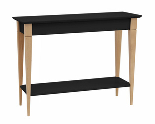 MIMO Table console avec étagère 105x35cm Noir
