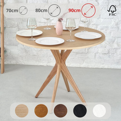 Table à Manger Ronde JUBI diamètre 90 cm Frêne