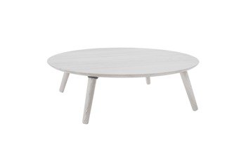 Table basse Contrast SLICE 100x100x31cm- Blanc