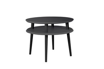 Table basse UFO diam. 57cm x H 45cm - Pieds graphite/noir