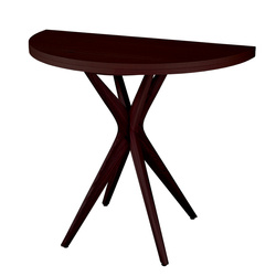 JUBI Halbrunder Ausziehbarer Tisch Durchm. 90cm Walnuss
