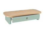 JUBI 60cm Monitor Stand with Drawer Ash Sage Green