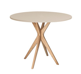 Kleine ronde eettafel JUBI 60cm Bruin Beige