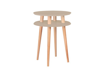 UFO Side Table diam. 45cm x H 61cm Brown Beige