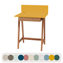 LUKA Writing Desk 65x50cm with Drawer Oak Broom Yellow