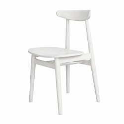 Solid wood dining chair Biju | white stained ash