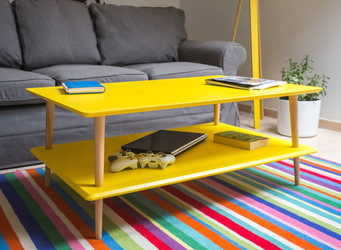 KORO LOW Table basse L110 x P70cm Genêt Jaune