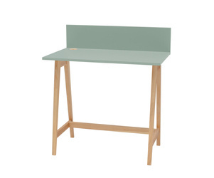 LUKA Ashwood Writing Desk 85x50cm Sage Green