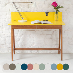 LUKA Writing Desk 110x50cm with Drawer Oak Broom Yellow