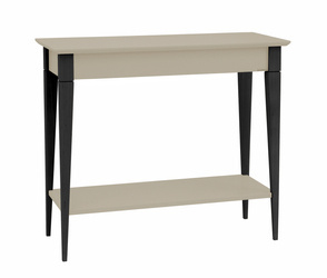 MIMO Konsolentisch 85x35cm Schwarze Beine Braun Beige