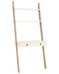 LENO Ladder Shelf Desk 79x183cm – Chalk