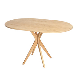 JUBI Racetrack Oval Table 75x100cm Ashwood