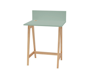 LUKA Ashwood Writing Desk 65x50cm Sage Green