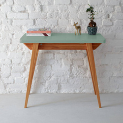 ENVELOPE Table Console Extensible 45x90cm Chêne Vert Sauge