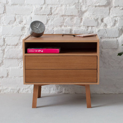 DIAMOND Bedside Table 50x40x47cm Oak Veneer