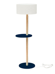 UFO Floor Lamp 45x150cm Navy Blue / White Lampshade