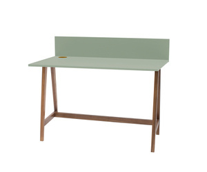LUKA Writing Desk 110x50cm Oak Sage Green