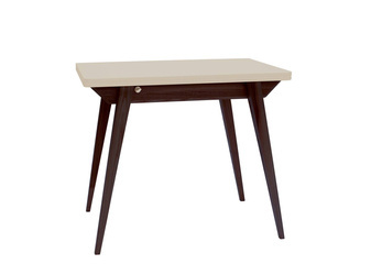 ENVELOPE Extendable Dining Table 90x65cm Chalk White Walnut
