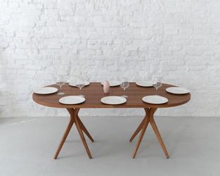JUUBI Table à Manger Ovale 180x90cm Noyer