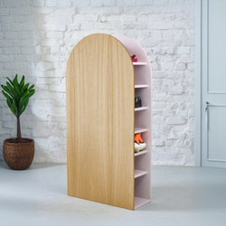 JUBI Narrow Shoe Cabinet 65x25cm Powder Pink