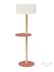 Lampadaire UFO 45x150cm Rose antique / Abat-jour blanc