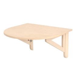 Table murale rabattable demi-ovale KLAPP 65×70 cm Frêne