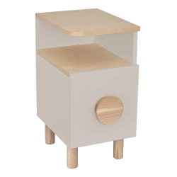 Smal nachtkastje met lade DABI MINI Rechts Bruin Beige