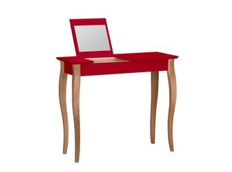 LILLO Coiffeuse avec miroir - 85x35cm Rouge