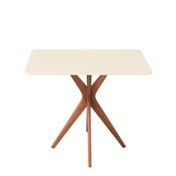 Rectangular Dining Table JUBI 55x80cm Oak Chalk White