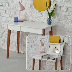 MeWise Writing Desk Dressing Table 90x48cm Oak White