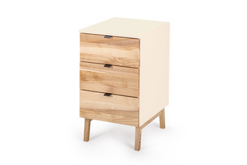 LUKA 3-Drawer Storage Cabinet W41xD50cm Chalk