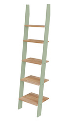 ASHME Ladder Shelf 45x35x180cm - Ashwood Shelves / Sage Green