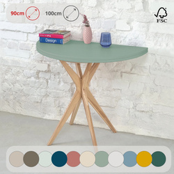 Table ronde demi lune extensible JUBI Vert Sauge