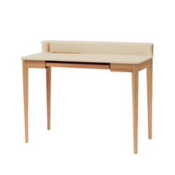 Schrijftafel Ashme met toetsenbordlade, essenhout Krijtwit