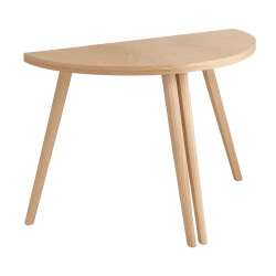 Half moon extendable table MAWI diam. 110cm Ash
