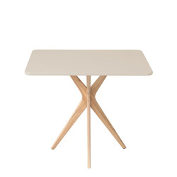 Rectangular Dining Table JUBI 55x80cm Brown Beige