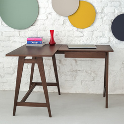 LUKA Hoekbureau B 115 cm x D 85 cm Walnoot Links