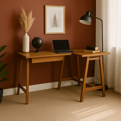 LUKA Corner Desk W 115cm x D 85cm Oak Right Side
