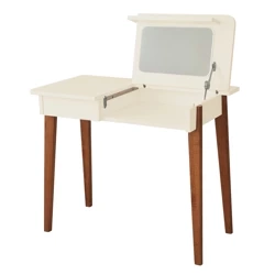 MeWise Writing Desk Dressing Table 90x48cm Oak Chalk White