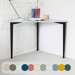 NAJA Corner Desk W114 x L85 x H75cm Black Legs Light Grey